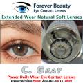 Luminous Gray Circle Gray Eyesight Extended Power Contact Lenses Cosmetic Colored Eye Contact Lenses Forever Beauty / Disposable Lenses / Lense, Eye Lense / Color Lense / Eye Lenses For Girls Women Men. 