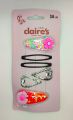 Claire’s Club Pack of 6 Snap Hair Clips Headband Hair Accessories Band for Women (Product of UK). 