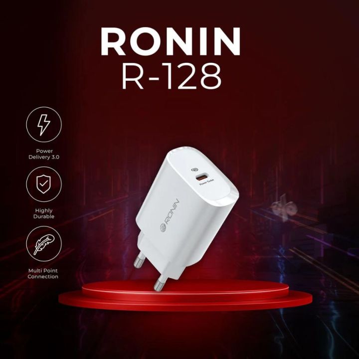 Best Quality R-128 Ronin Type C Fast USB Wall Charger Adapter for iPhone 13 Pro Max, 12, and MacBook Pro
