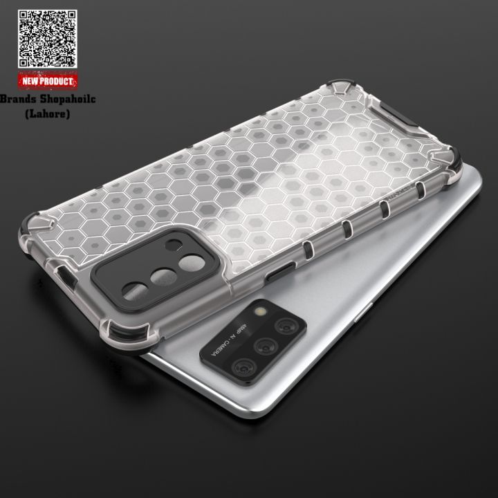 O-Lonnie for Oppo F19 | A95 Back Cover Honeycomb Transparent Back Anti fingerprint Phone Case