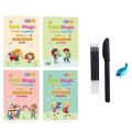 Montessori sank Reusable Magic Book Kids Magic Practice Book (4 Book + 1 Pen + 1 Grip + 10 Refills). 