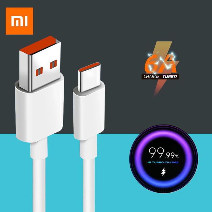 Original Xiaomi 6A USB Type-C Super Fast Charging Turbo Charging Data Cable for Xiaomi Mi 10 / 10T POCO X3 NFC for Galaxy Note S20 ultra Huawei Mate 40 Pro One Plus 8 Pro
