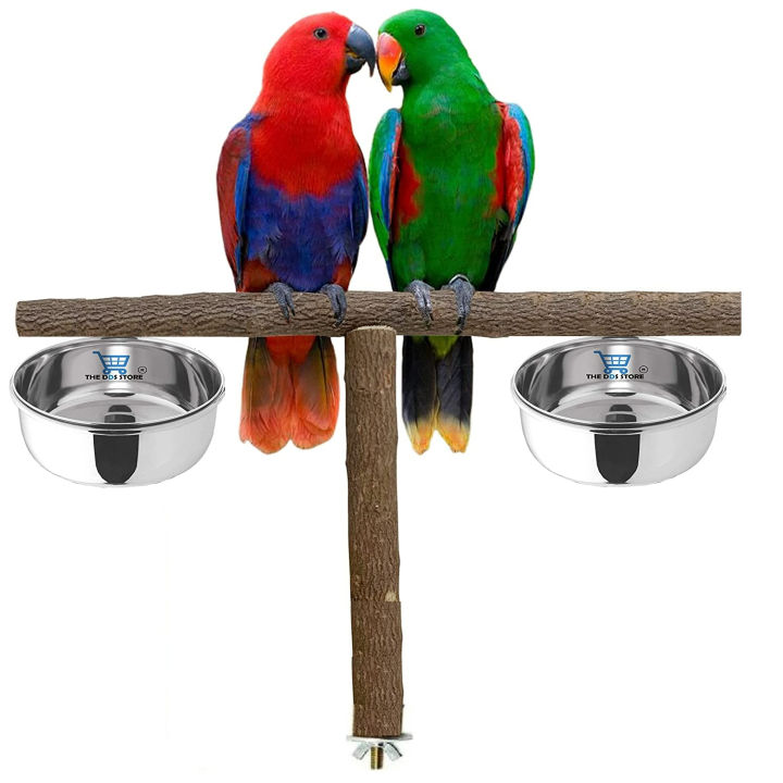 Gallery Detail: Customized Hand Made Birds Amazon Natural Wooden T Shape Perch
