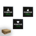 Modern Minimalist Picture Frame 3 PCS Motivational Quotes Frames Positive Mind Vibes Life, Wall and Table Decoration 7x7 inches Photo Frames For Living Room Bedroom and Study Room. 