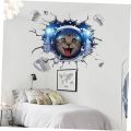 Cracked Wall Stickers Cracked Wall Decal cat Wall Stickers cracke cat Wall Decor Space 3D Decorate 3D Wallpaper. 