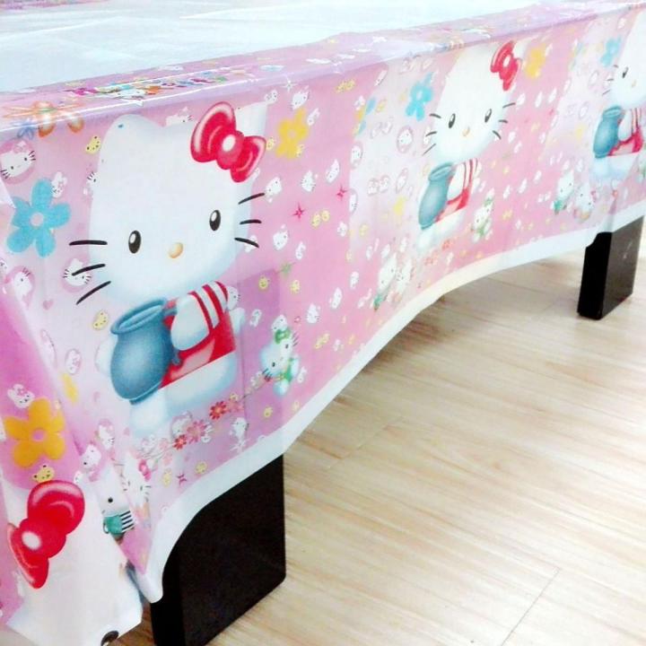 Hello Kitty Theme Table Cover | Birthday Theme Table Cover | Table Cover for Girls Birthday