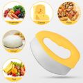 Pizza Cutter, Food Chopper, Super Sharp Blade Stainless Steel, Pizza Rocker Slicer with Protective Sheath, Pizza Knife with Multi Function, Kitchen Tools, Dishwasher Safe Size 15.5 * 13 cm. 