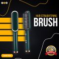 2-in-1 Hair Straightener Brush – Fast Heating, Anti-Scald, Ceramic Hot Comb, Auto Shutoff – for Women & Girls. 