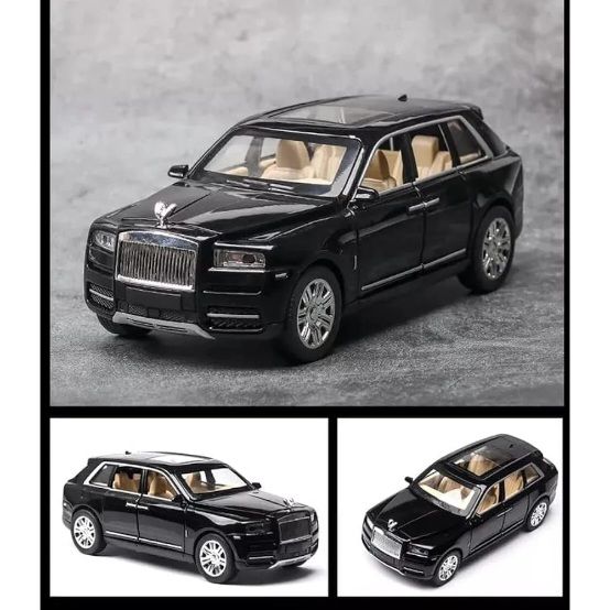 Die-Cast Rolls-Royce Cullinan SUV Model Car Toy with Sound and Light 1/24 Scale Pull Back