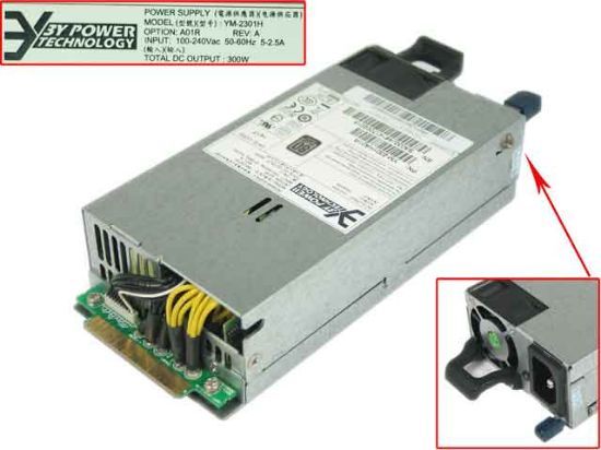 3Y YM-2301H Redundant Server Power Supply 300W