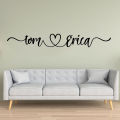 Custom Name Wedding Heart Wall Decal Bedroom Personalized Couple Family Marriage Wall Sticker Vinyl Home Decor. 