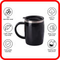 Tea Mug - Coffee Mug - Drinkware 14oz Mug - Tumbler Cup, Vacuum Insulated Tumbler Ice Coffee Cup with Airtight Lid, Coffee Cup with Stainless Steel Interior Keeps Temperature Warm For Long Time Travel Mug, Perfect For Coffee, Tea Juice, Drinks & Baby Milk. 