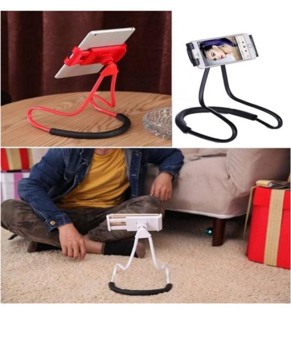 Lazy%20Bendable%20Flexible%20Hang%20Neck%20Phone%20Holder%20360%20Degree%20Rotation%20Mobile%20Stand%20-%20Black%20-%20Image%204