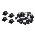 20Pcs Black Adjustable Plastic Cable Clamps Self Adhesive Car Cable Clips Wire Organizer & 50 Pcs Self Adhesive Cable Clamp Plastic Rectangular Cable Clips. 