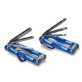 6 Pcs Pocket Allen Key | Folding Hex Wrench Set | Portable Hexagonal Screwdriver Allen Keys with Car Keychain | Metal Metric Hand Tool for Repair. 