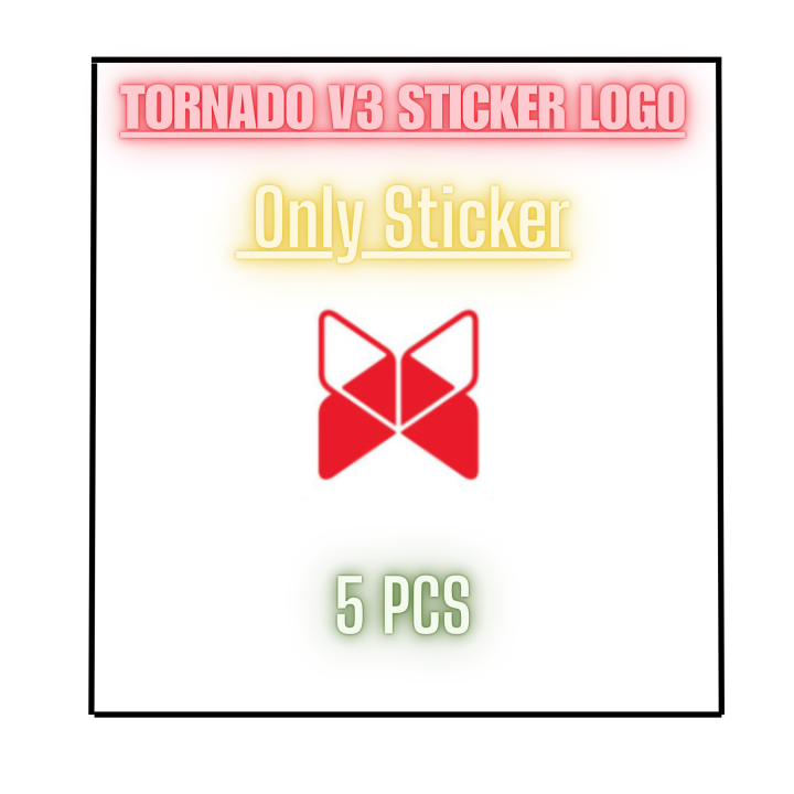 Tornado V3 Sticker Logo, 3x3 Cube Logo Stickers, Rubik Cube sticker logo 5pcs