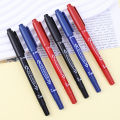 Permanent Double Head Marking Pen Waterproof Ink Fine Spot Black Blue Red Ink Round Head Fine Color Marking Pens. 