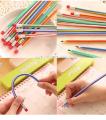 10 Pcs Colorful Magic Bendy Flexible Soft Pencil With Eraser. 