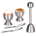 Stainless Steel Boiled Egg Opener Egg Spoon Holder Kitchen Gadgets. 