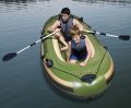 Bestway Hydro-Force Voyager 300 Inflatable River Boat w/Built-in Fishing Rod Holders, Tan. 