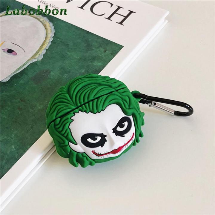 3D Horror Evil Joker Headphone Cases For Apple Airpods 1 2 3 Pro Silicone Protection Wireless Bluetooth Headset Earphone Cover