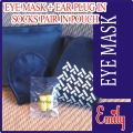 EMILY TRAVELLING KIT PACK, IMPORTED EYE MASK, SLEEPING MASK, FOAM EAR PLUGS AND IMPORTED SOCKS PAIR IN TRAVELING POUCH. 