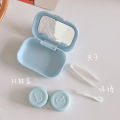 Sanrioed Kawaii Anime Kuromi My Melody Cinnamoroll Contact Lens Case Travel Kit Easy Carry Mirror Lenses Box Container Gift. 
