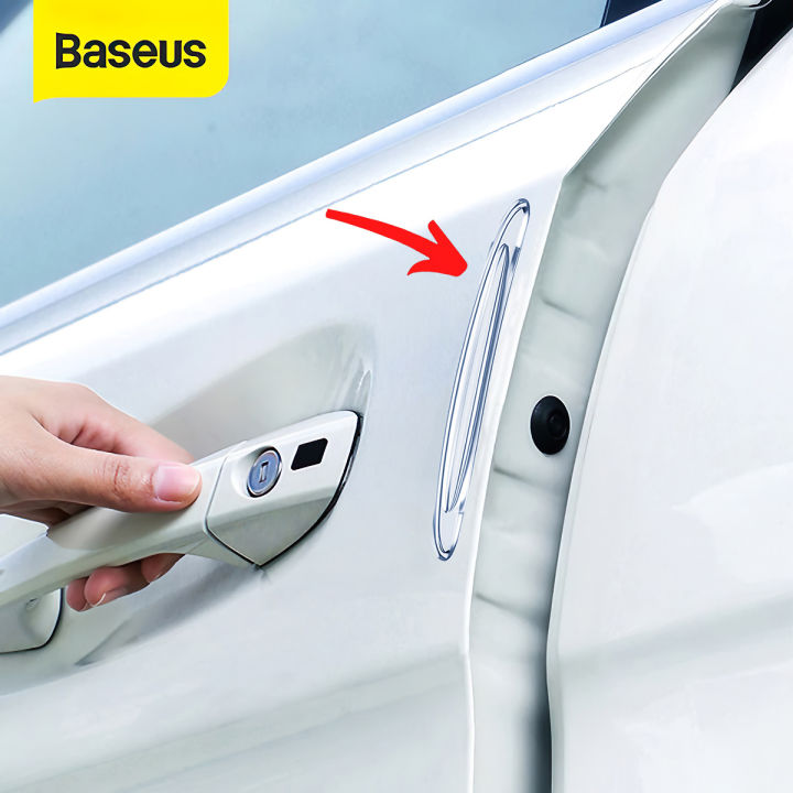 BASEUS Car Door Guards, Transparent NON-Visible Self Adhesive Car Door Edge Protector, Anti Collision Bumper Strips