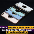 Apple iPhone 7 Plus Back Cover | Apple iPhone 8 Plus Back Cover Soft Multi Golden Border Camera Protection Cover For Apple iPhone 7 Plus. 
