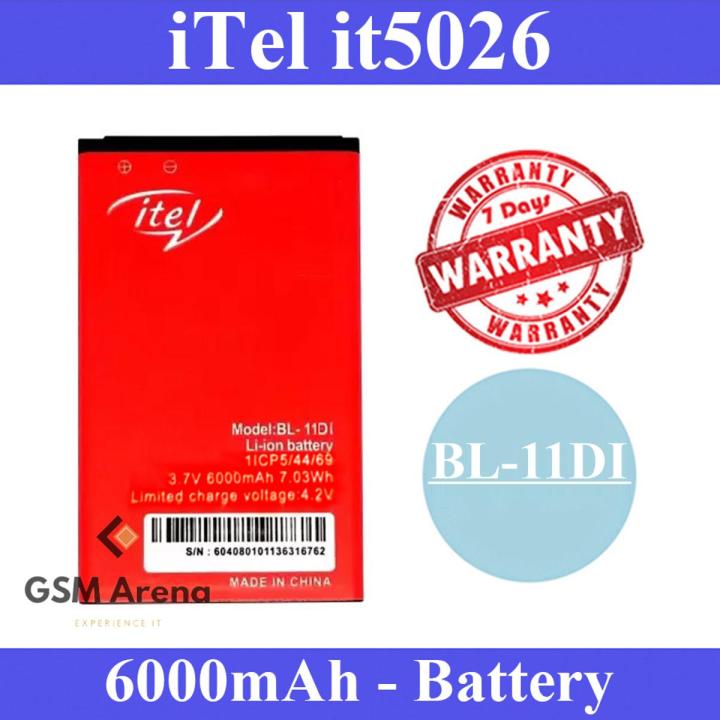 iTel it5026 Battery BL-11DI Replacement Premium Quality 6000mah Battery For iTel it5026