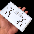 Universal Multi-Function Double Multi Socket + 5 pin Socket and Switch Light Plug China Fitting Sheet China Switch Board. 