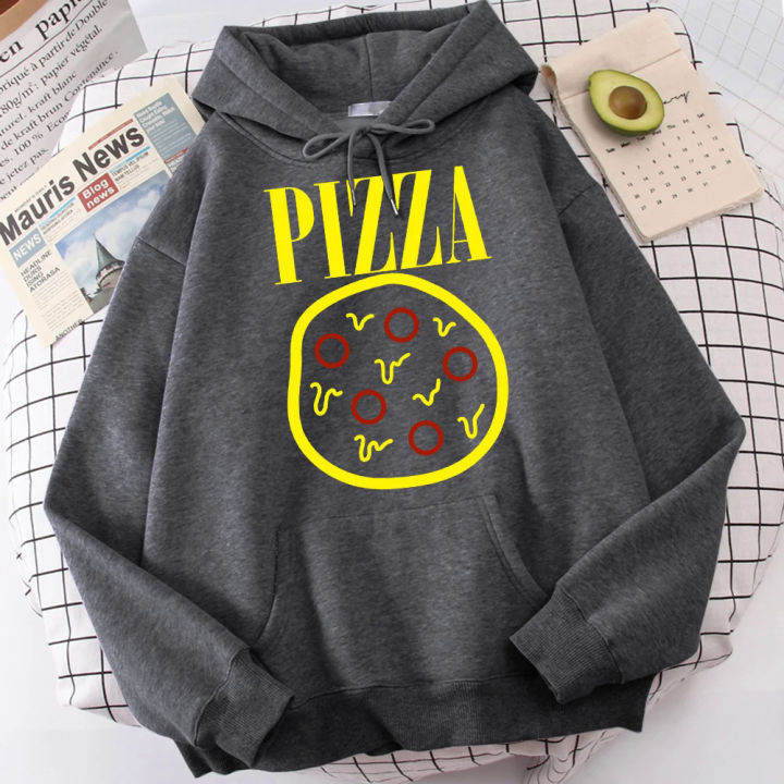 Delicious Pizza Enthusiasts Mens Hoodies Vintage All-Match Streetwear Comfortable Fashion Clothes Harajuku Quality Tracksuit