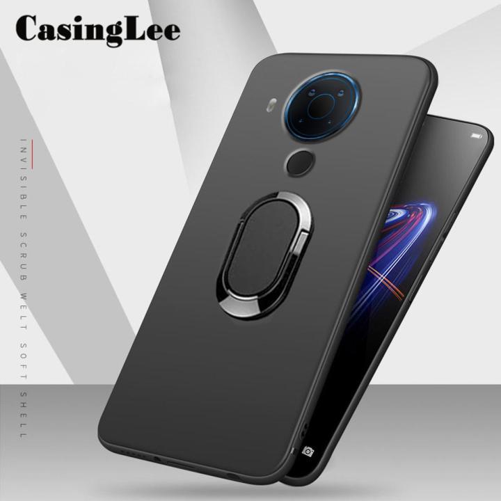 Protect Cover For Nokia 5.4 Soft matte Case full Protector Shockproof Car Magnetic Holder Ring Back Cover Nokia5.4 Phone Cases