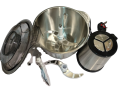 Silver Crest 3L Stainless Steel Electric Meat Chopper with Powerful 1500W Copper Motor and 6 Cutting Blades - New. 