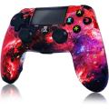 Wireless Gaming Controller for PS4, Galaxy Nebula Design High Performance, Dual Vi br ation Gaming Controller, Compatible with PlayStation 4 /Pro/Slim/PC with Audio Function, Mini LED Indicator​​​​​. 