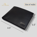 Genuine Leather Wallet for Men Pure Original Cow Leather Bifold Mens Zipper Purse Coin Card Holder for Boys. 