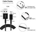 Genuine OEM Samsung USB Type-C FAST Charger Cable, EP-DG950CBE, 1.2 meter, Black, GH39-01922A. 