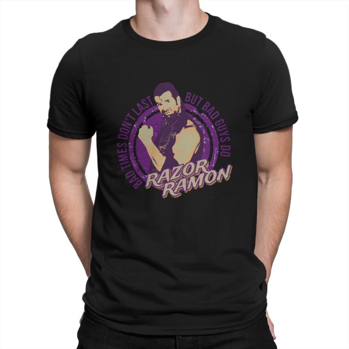 Bad Times Don't Last But Bad Guys Do T-Shirts Men Scott Hall Fashion Cotton Tee Shirt Round Collar Short Sleeve 4XL 5XL Clothing