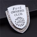 1Pieces  Metal Ford Owners Club Side Rear Emblem Badge Sticker Honda（model：silver）. 