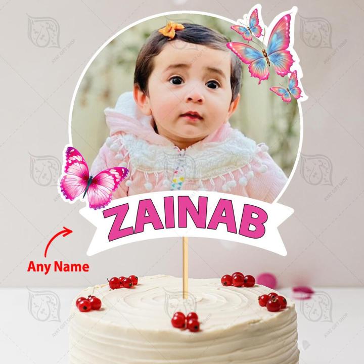 Custom Photo PERSONALISED Digital Cake toppers for Birthday Party Celebration & Perfect Birthday Gift