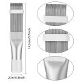 Radiator Repair Tool-4 x Plastic air conditioning condenser fin cleaning brush 18 x 7.5cm
2 x Condenser fin straightener cleaner
2 x Stainless steel fin cleaner for air cooler 14.5 x 2cm-White & silver. 