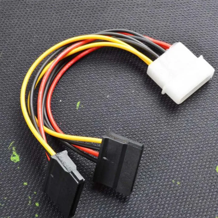 20CM IDE 4 Pin Molex IDE to 2 Serial ATA Power Lead Connector Wire Male ...