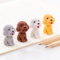1Pc Cartoon Style Teddy Dog Eraser/Novelty Funny Puppy Eraser For Kids/Creative Office School Stationery Supplies. 