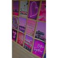 Pack of 20 Pink and Purple Customized Aesthetic card. 