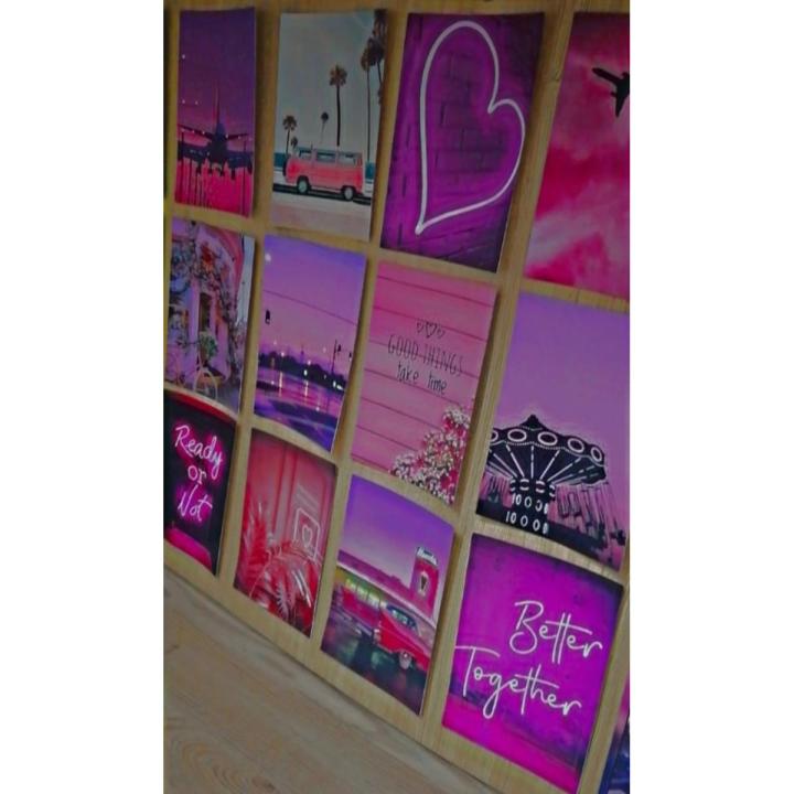 Pack of 20 Pink and Purple Customized Aesthetic card