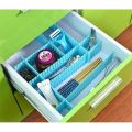 4pcs  DIY Plastic Grid Drawer Dividers Adjustable Sock Underwear Dresser Organizers for Stationary Storage. 