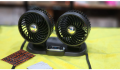 Portable USB Fan 360° Double Head Rotating With Adjustale 180° Up Down For Desktop/ Car / Truck Van USB Controlled 5 Inch Size. 