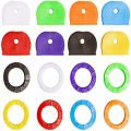 10PCS Key Covers For House Keys Hollow Multi Color Rubber Key Chain Accessories Soft Keys Ring Caps Locks Cap Topper Keyring. 