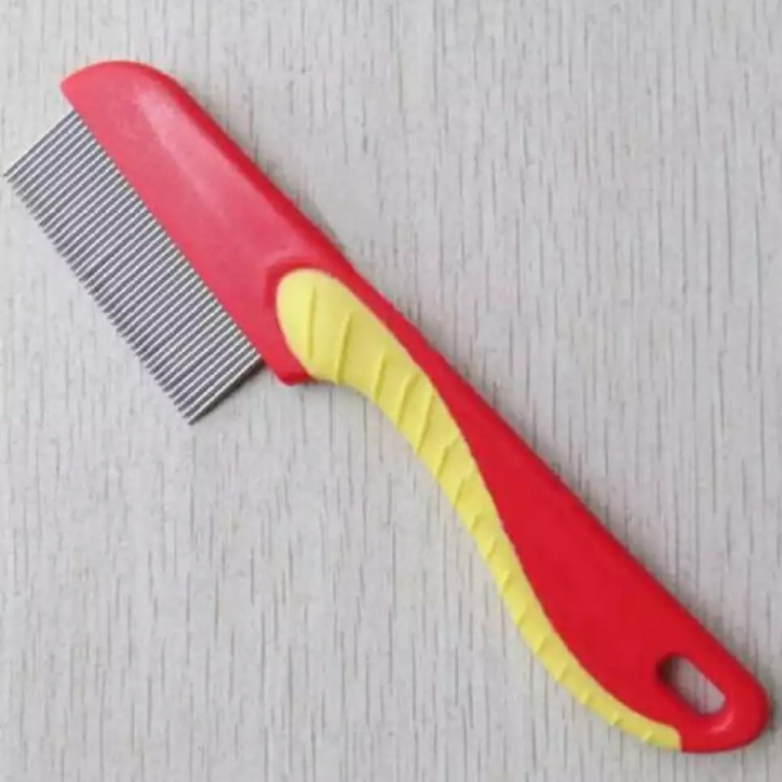 Anti Lice Comb With Metal Tooth Stainless Steel Hair Comb Professional Nit Head Hair Lice Comb Fine Toothed Flea Flee With Handle Hairbrush For Tools