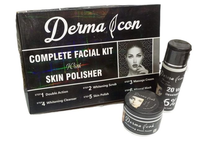 Derma Icon Complete Facial with skin polisher 8 pcs complete facial kit